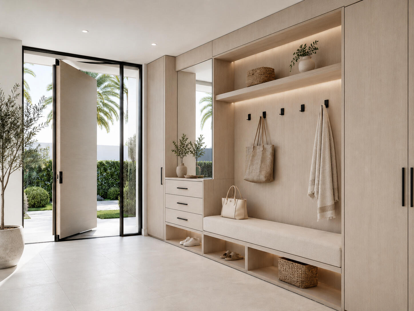 Less Door. More Architecture. Invisible doors allow the wall, cabinetry and interior architecture to remain visually uninterrupted. Paint the door to match the wall or specify a finish that becomes part of the overall design.